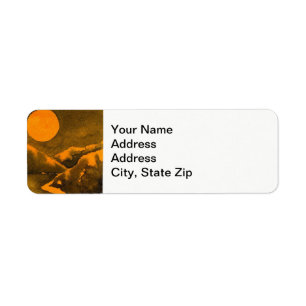 Country landscapes scenic views hunter"s moon. return address label