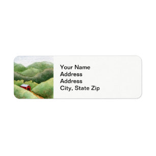 Country landscapes woodland fields barn shed . return address label