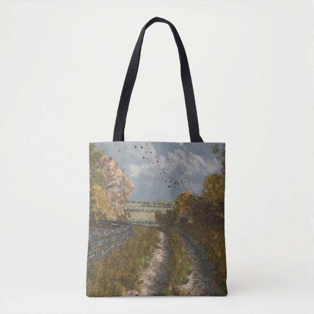 Country Lane in Fall Tote Bag (Front)