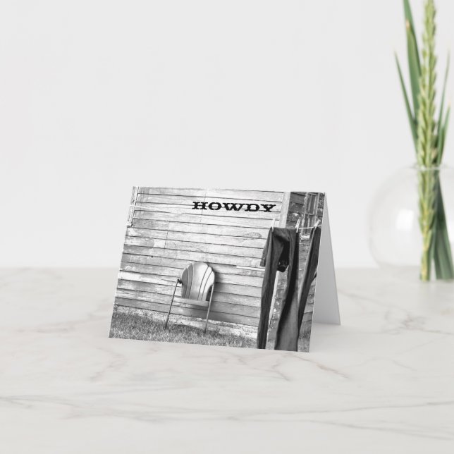 Country Laundry Howdy Note Card (Front)