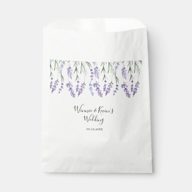 Country Lavender Wedding Favour Bag (Front)