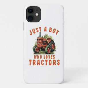Country Life Boy who loves tractors iPhone 11 Case