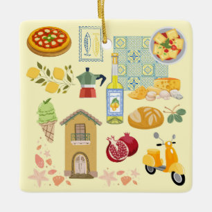Country Life Italy Ceramic Ornament