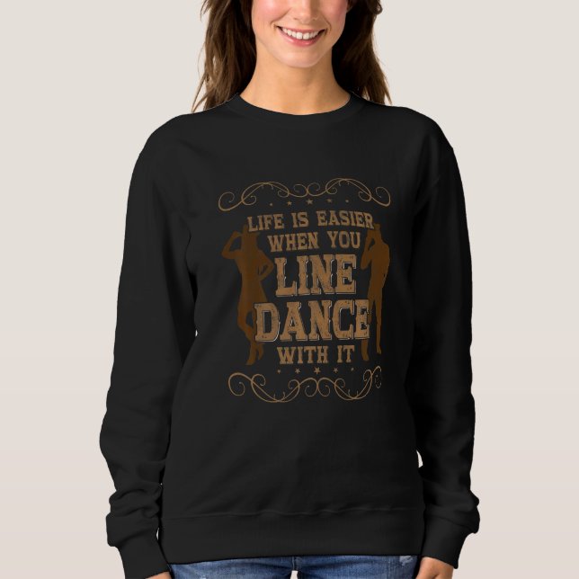 Country Line Dance Apperal for Woman Cowgirl Lined Sweatshirt (Front)