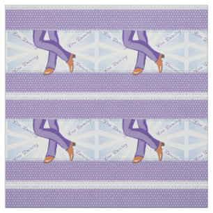 Country Line Dance Boots Print On Lavender Fabric