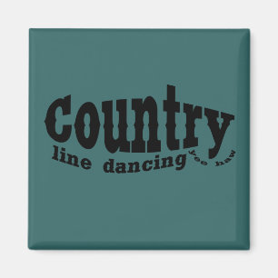 Country line dancing magnet