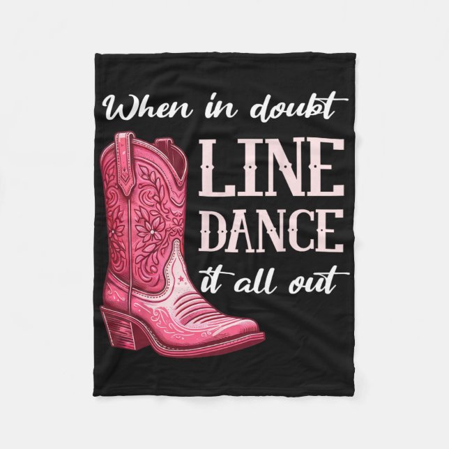 Country Line Dancing Women Girl  Fleece Blanket (Front)