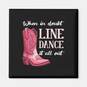 Country Line Dancing Women Girl  Magnet
