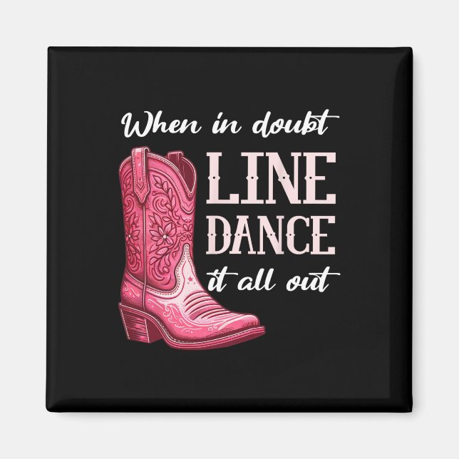 Country Line Dancing Women Girl  Magnet (Front)