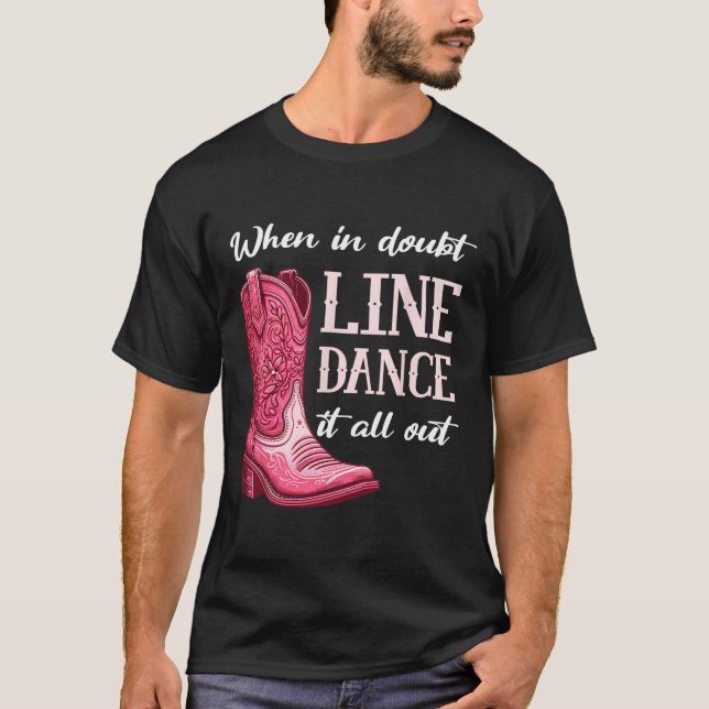 Country Line Dancing Women Girl  T-Shirt (Front)