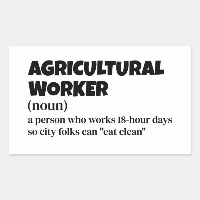Country Living - Agricultural Worker Humour Rectangular Sticker (Front)
