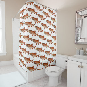 Country Living Fishing Shower Curtain