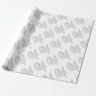 Country Living Rooster Wrapping Paper