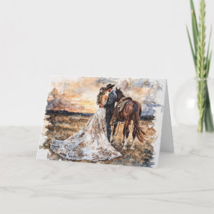 Country Love Wedding Blessing for Unity Card