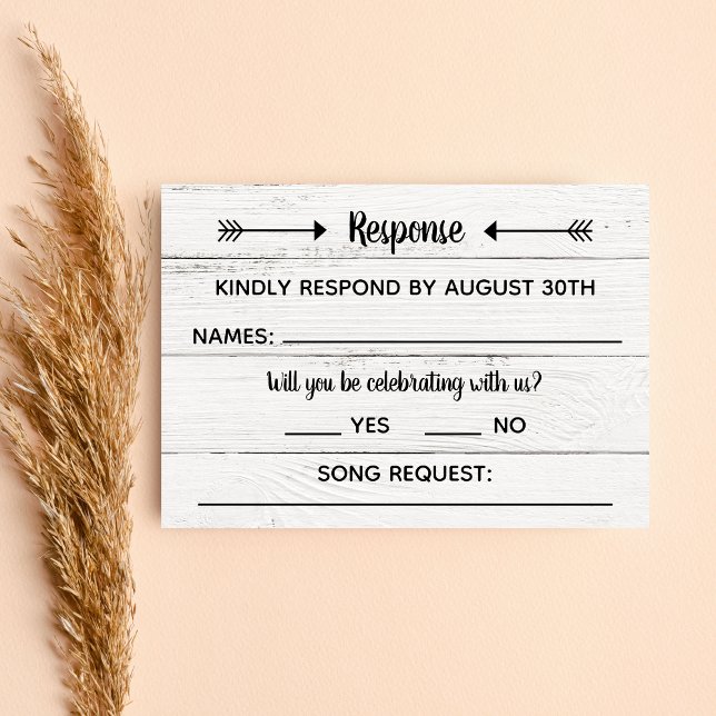 Country Love Western Rustic Response Card (Creator Uploaded)