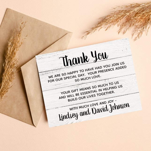 Country Love Western Rustic Thank You Note Invitation (Creator Uploaded)