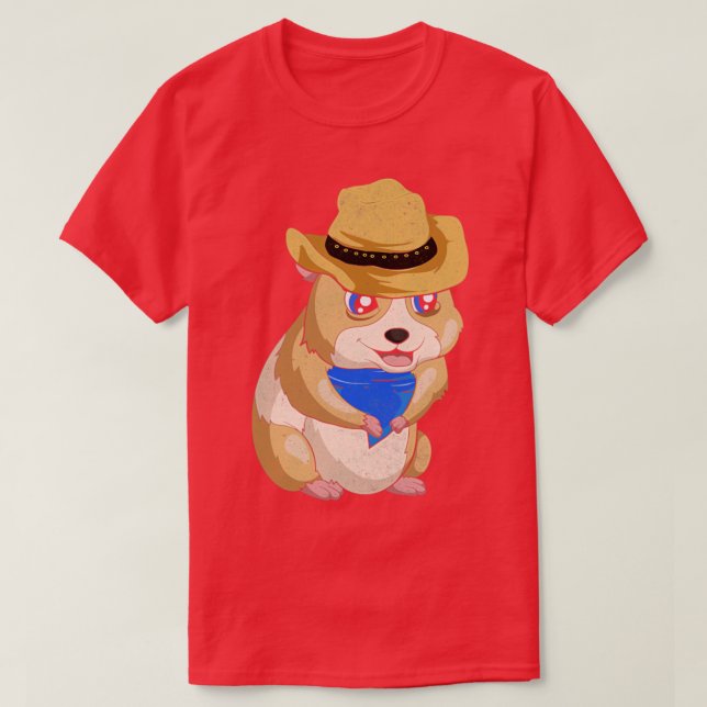 Country Lover Cowboy Animal Western Pet Hamster T-Shirt (Design Front)