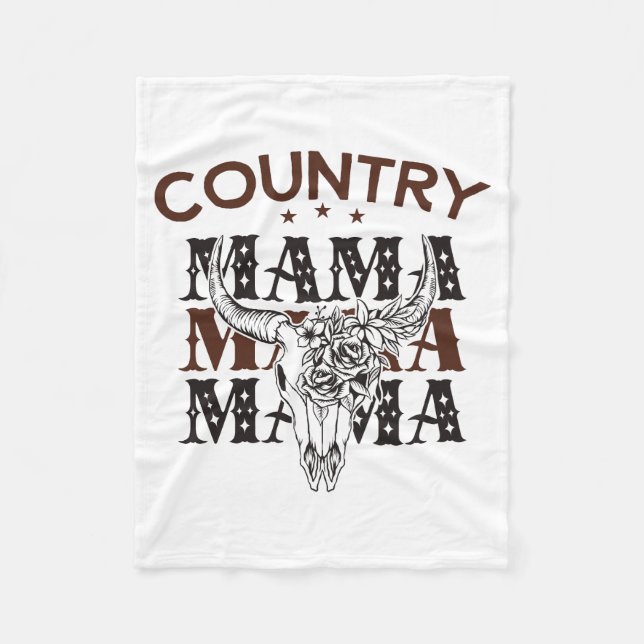 Country Mama Western Mum Fleece Blanket (Front)