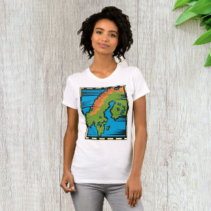Country Map Womens T-Shirt
