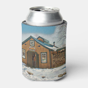 Country Maple Sugar House Can Cooler