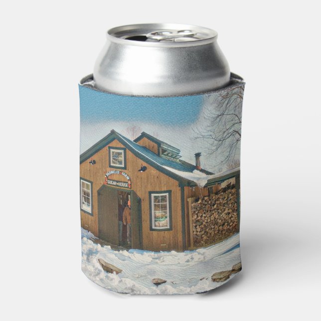 Country Maple Sugar House Can Cooler (Can Front)