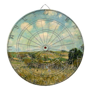 Country Meadow Landscape (by Alfred Sisley) Dartboard