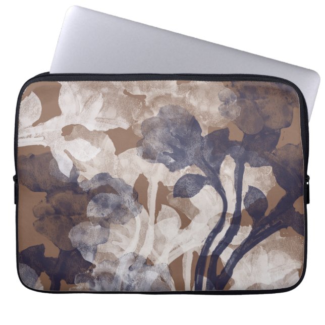 Country Modern Texture Cotton Blue Design Laptop Sleeve (Front)