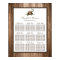 Country Monogram Tree & Wood Wedding Seating Chart