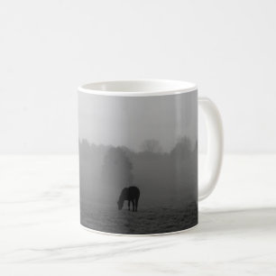 Country Morning Grayscale Coffee Mug