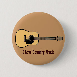 Country Music 6 Cm Round Badge