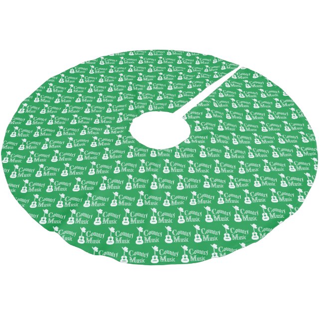 Country music brushed polyester tree skirt (Angled)