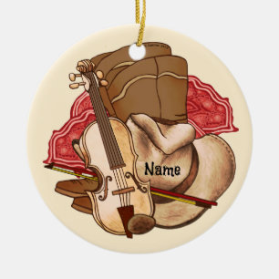 Country Music Ceramic Ornament