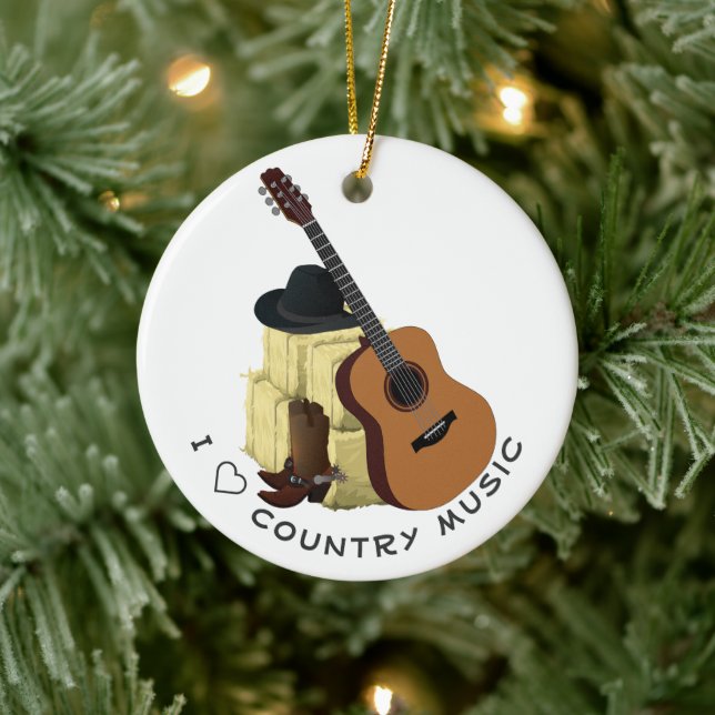 Country Music Ceramic Ornament (Tree)