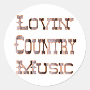 Country Music Classic Round Sticker
