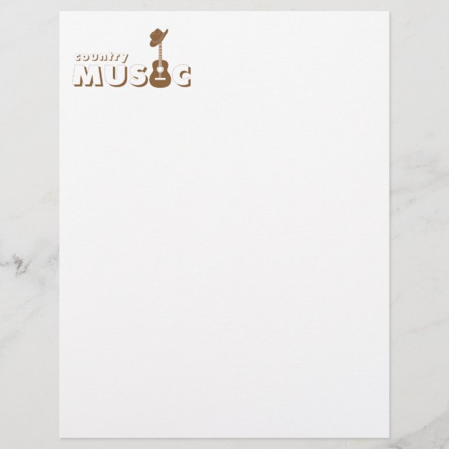 Country music custom letterhead (Front)