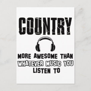 country music design postcard