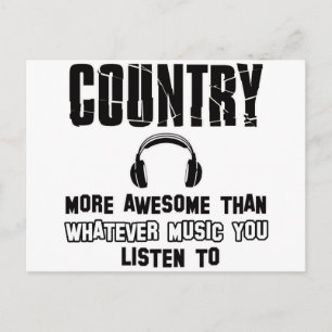 country music design postcard