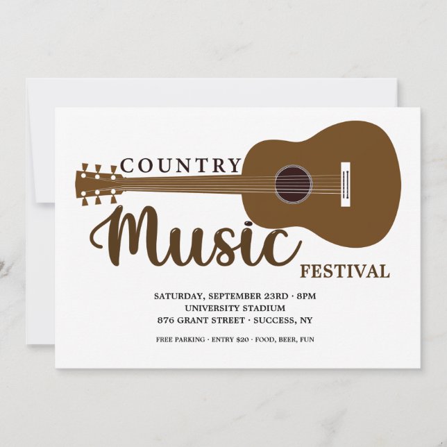 Country Music Festival Invitation (Front)