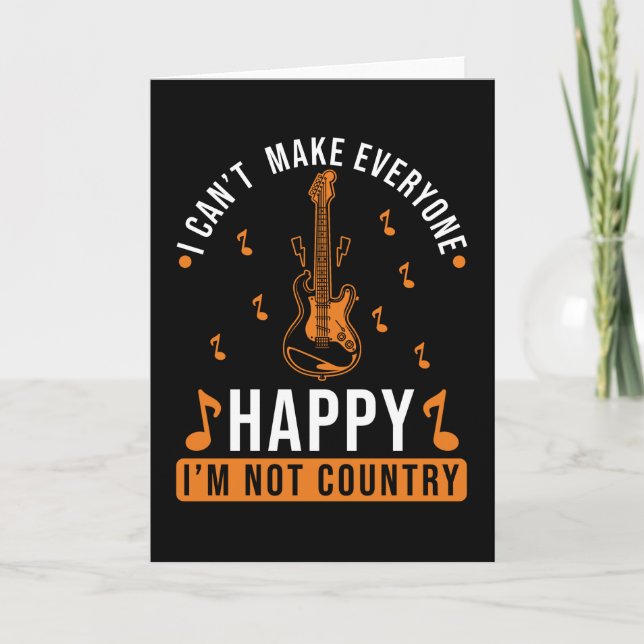 Country Music Funny Saying Card (Front)