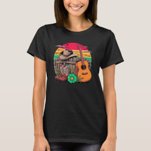 Country Music Guitar Lover Western Cowboy Boots T-Shirt