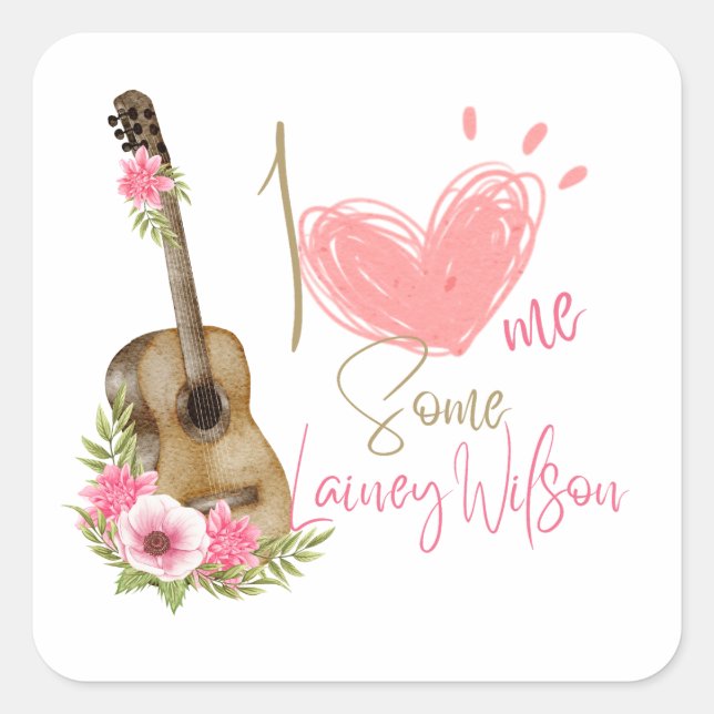 COUNTRY MUSIC - LAINEY WILSON SQUARE STICKER (Front)