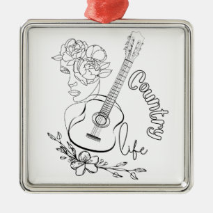 Country Music Metal Ornament