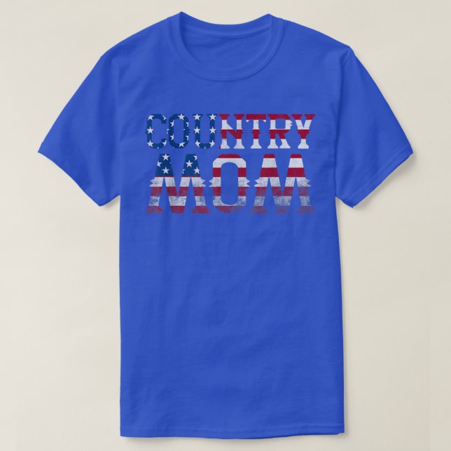 Country Music Mum Vintage American Flag384 T-Shirt (Design Front)