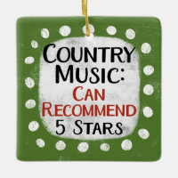 Country Music Review 5 Stars Ornament