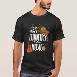 Country Music T shirt Guitar Cowboy Hat Country Mu