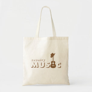 Country music tote bag