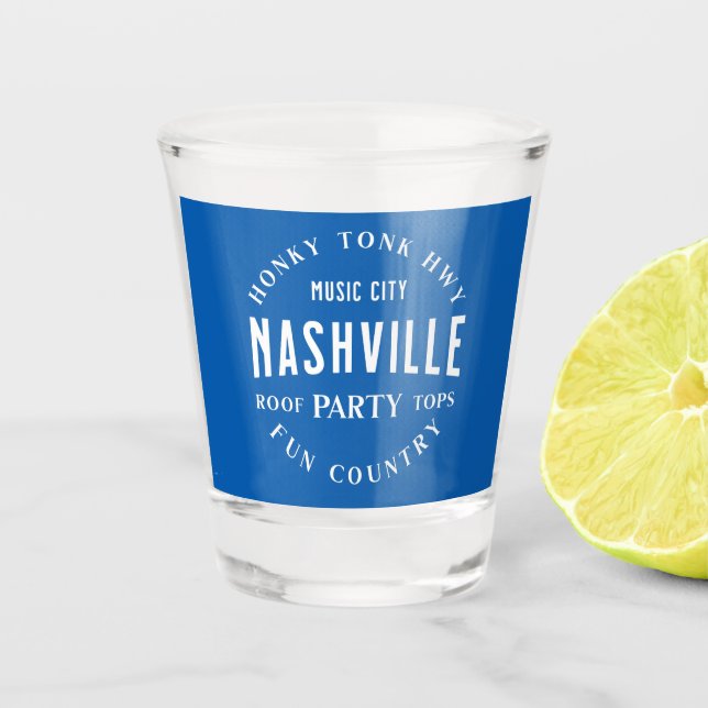 Country Music Whiskey Shot Glass Nashville Party (Front)