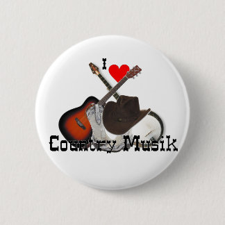 country musik 6 cm round badge