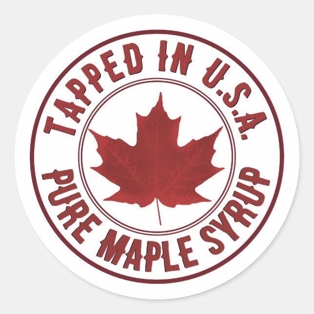 Country Name Red Leaf Pure Maple Syrup Label (Front)