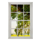 Country Oak Tree Window with a View Illusion